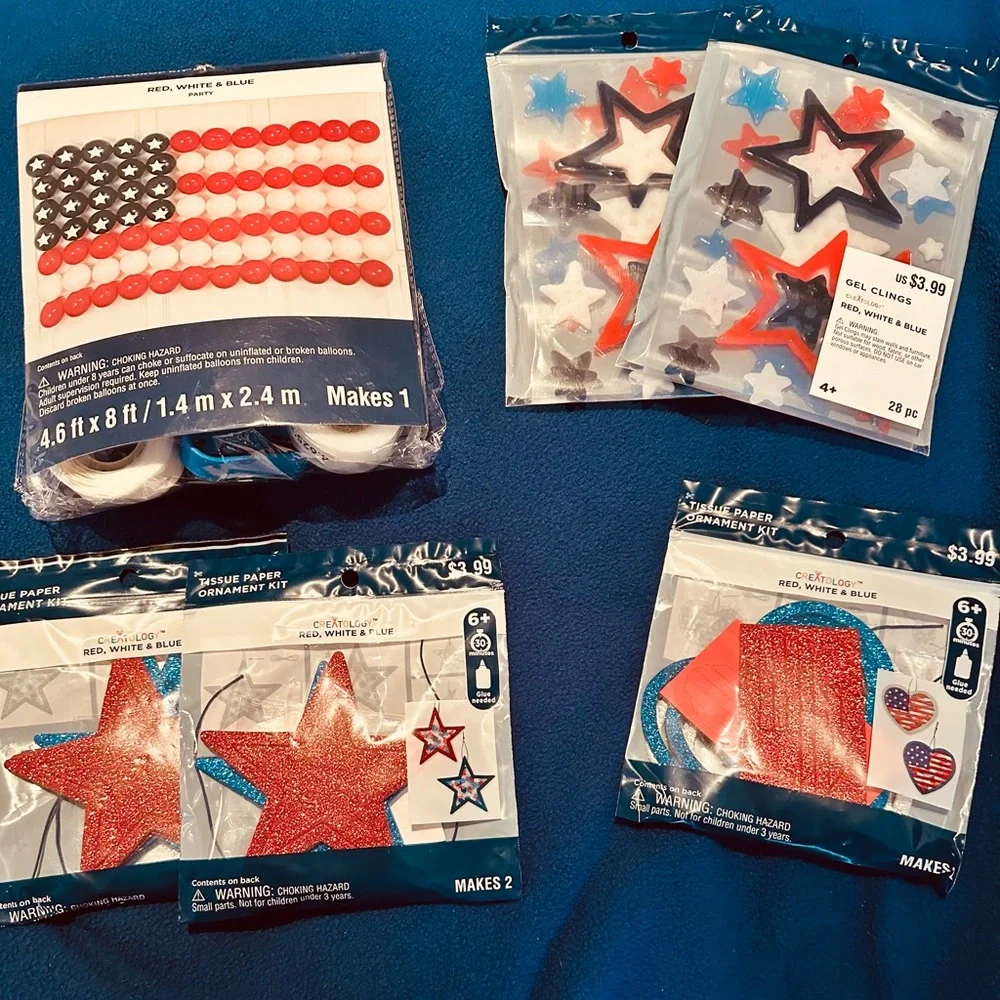 Patriotic craft and decoration kit.Happy birthday America